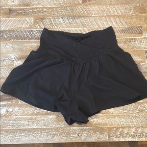 Aerie Black High-Waisted Skorts